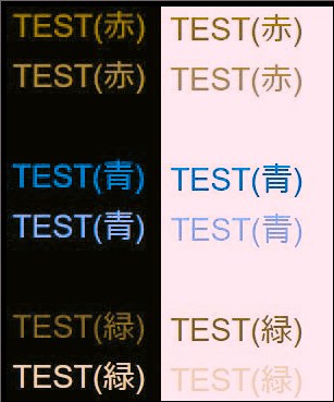 FujitshColorDoctorによる2色覚の場合の見え方